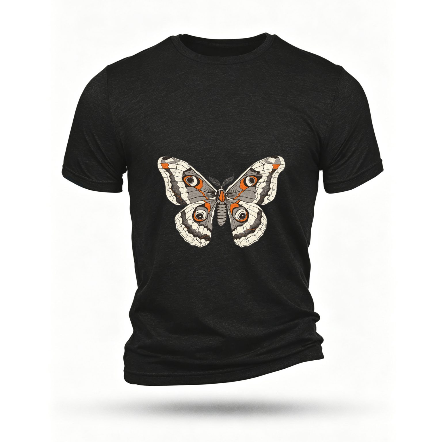 Black T-shirt, front print