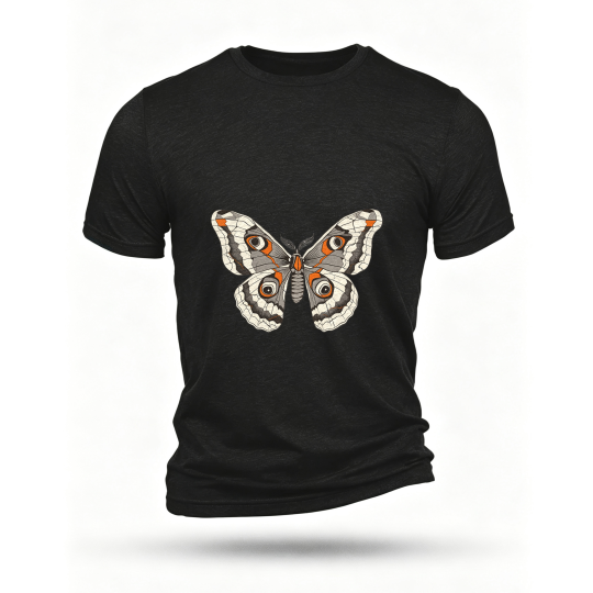 Black T-shirt, front print
