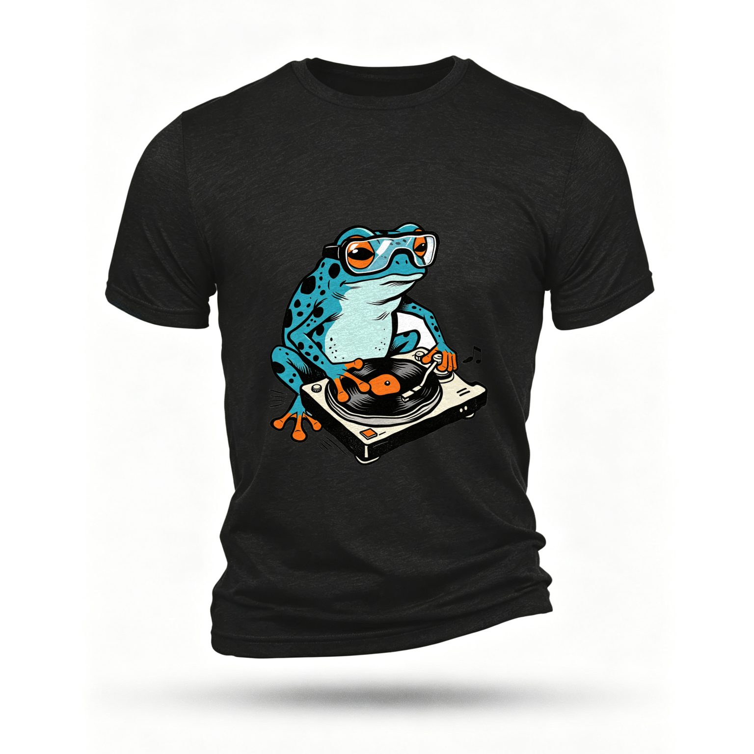 Black T-shirt, front print