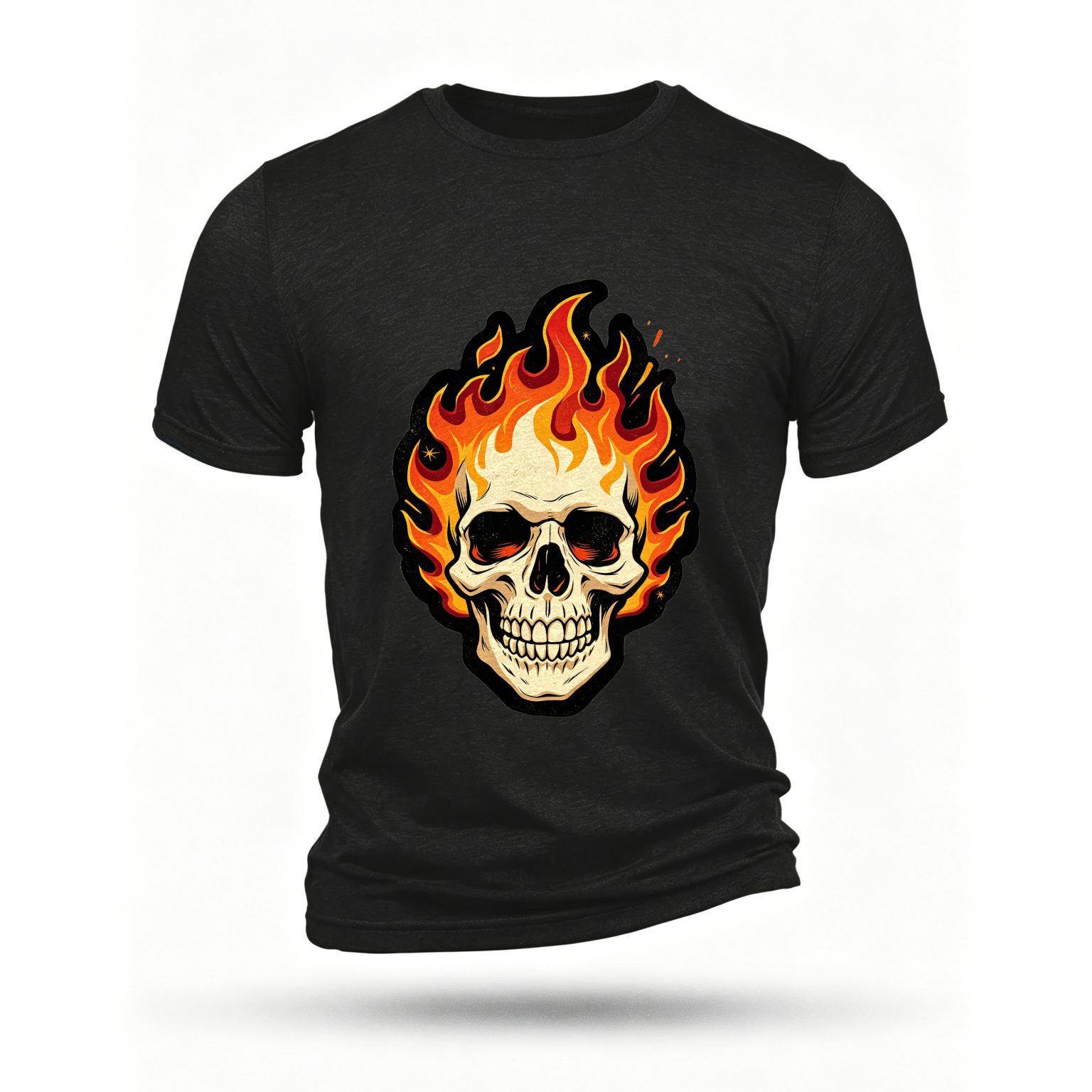 Black T-shirt, front print
