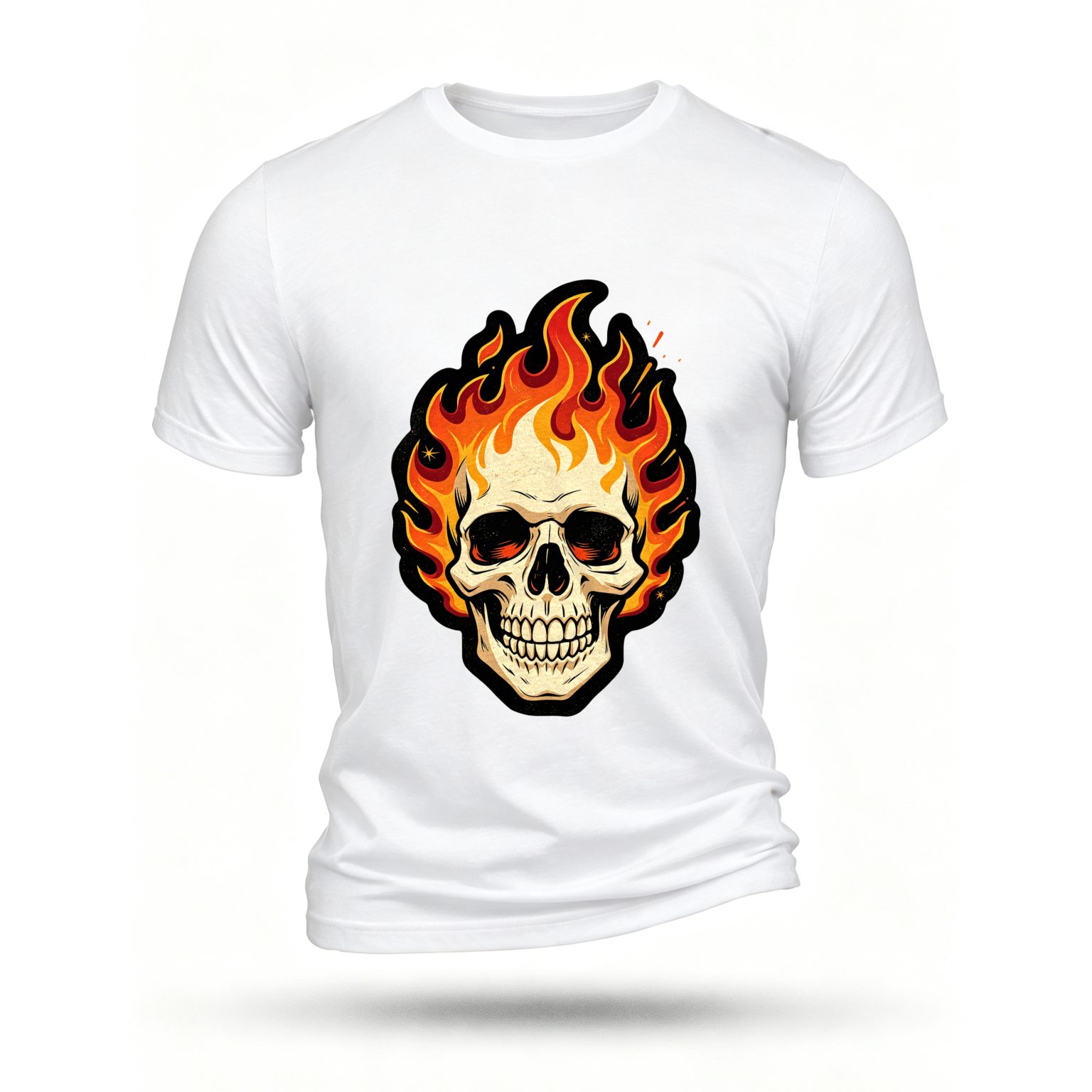 White T-shirt, front print