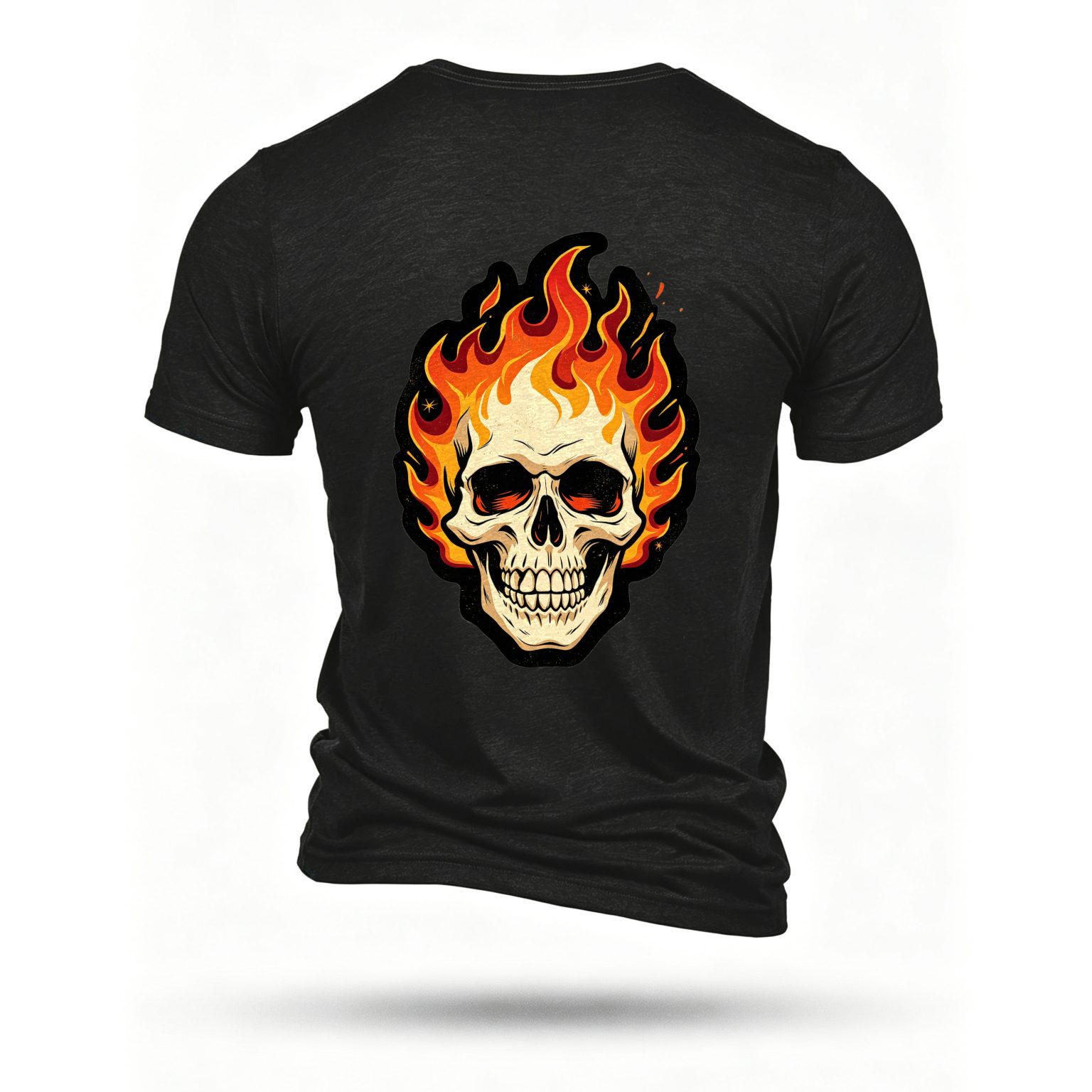 Black T-shirt, back print