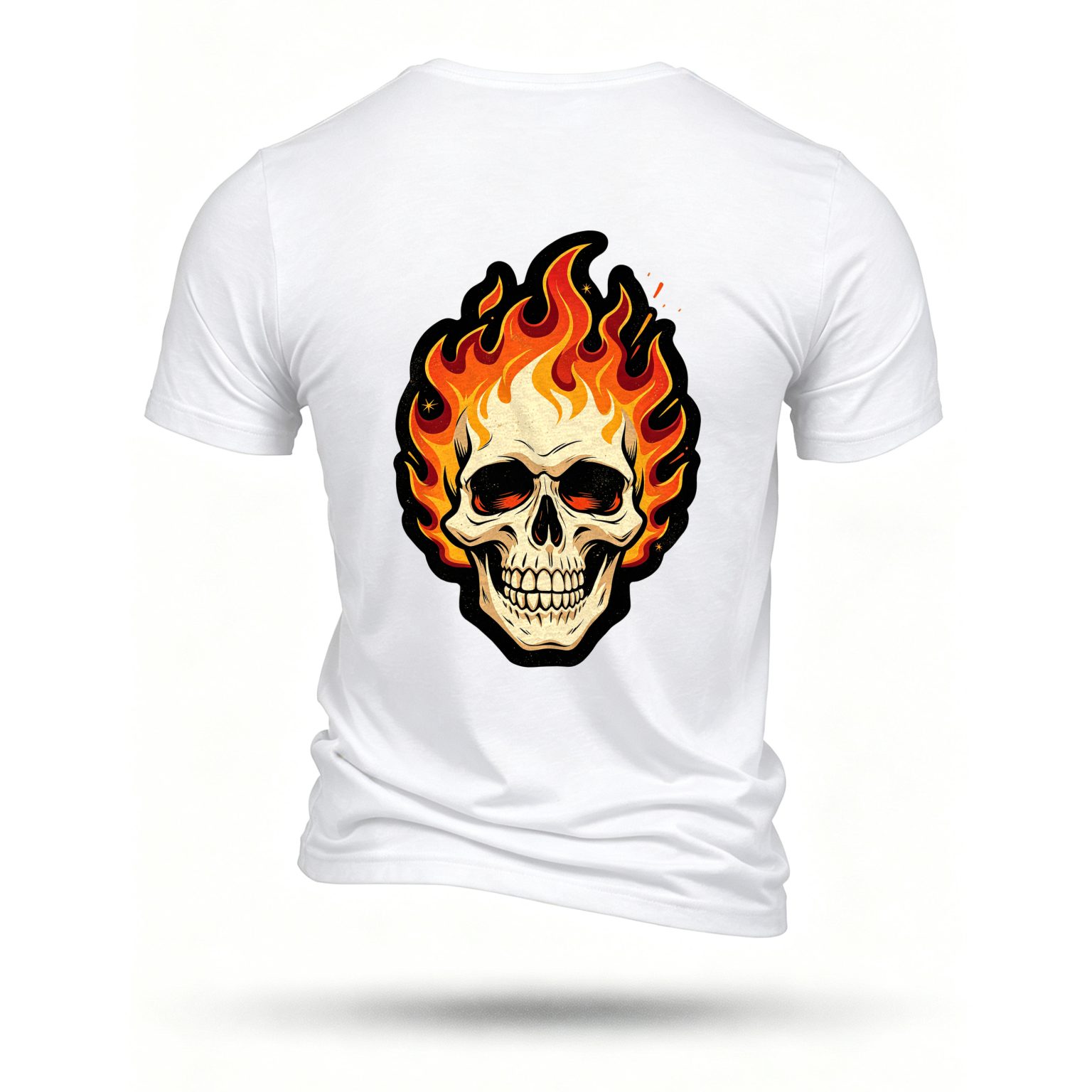 White T-shirt, back print