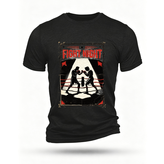 Black T-shirt, front print