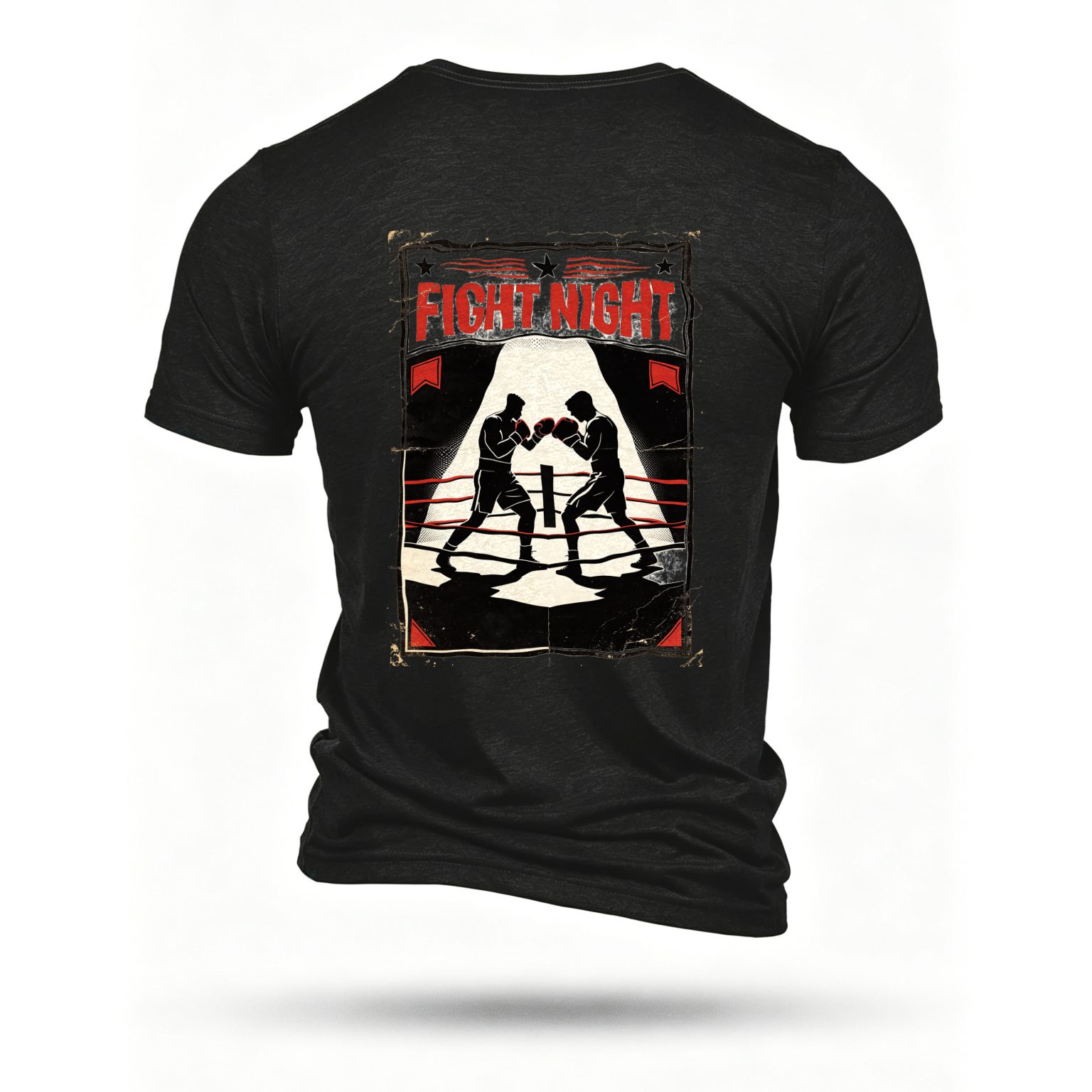 Black T-shirt, back print