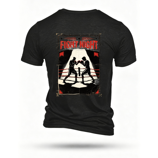 Black T-shirt, back print