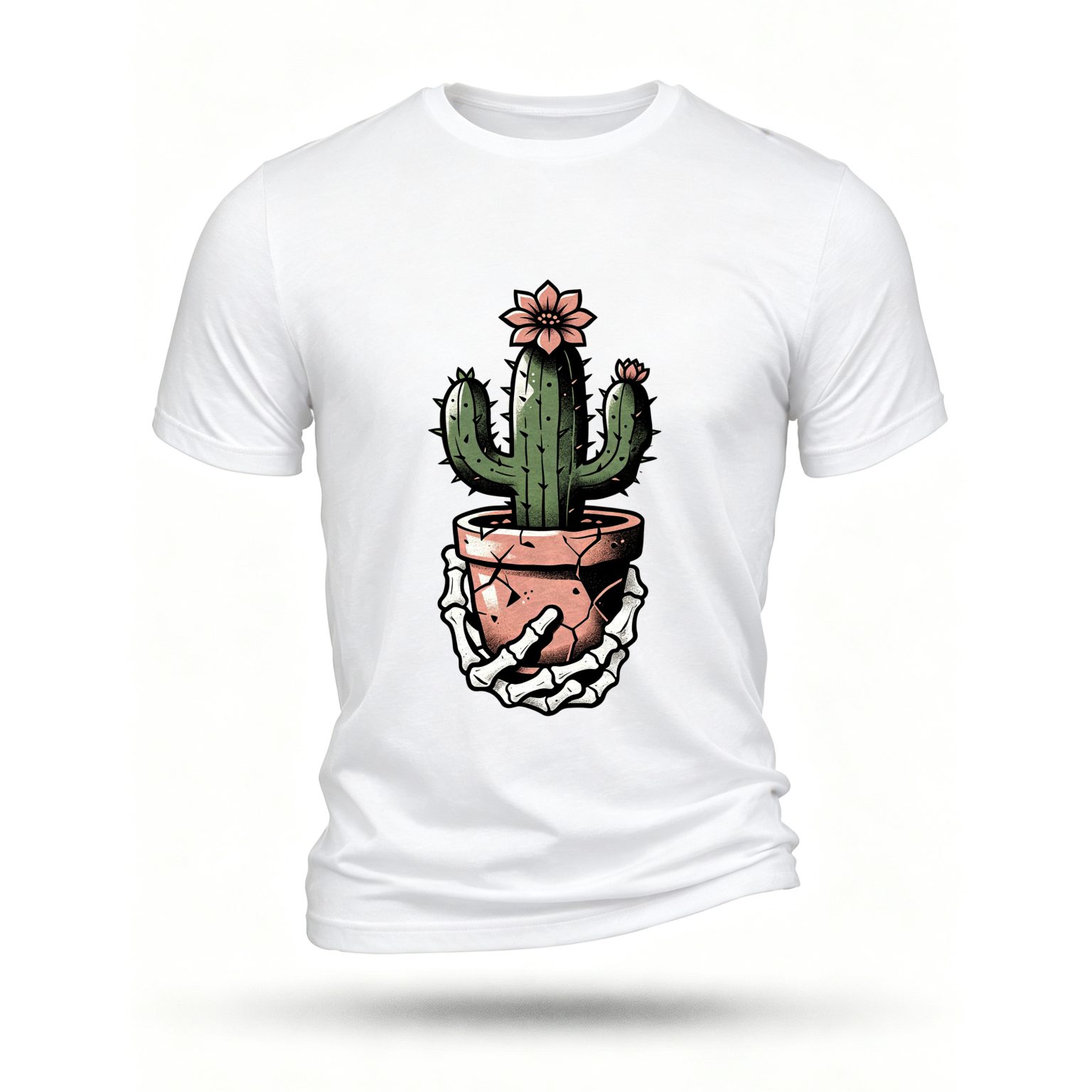 White T-shirt, front print