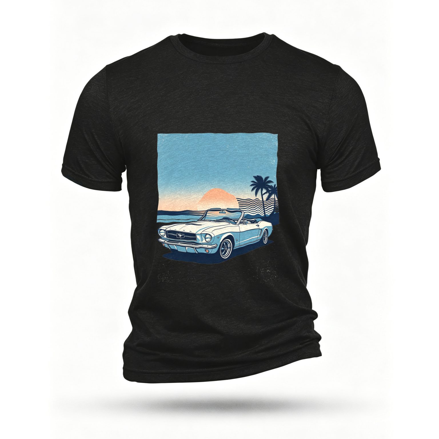 Black T-shirt, front print