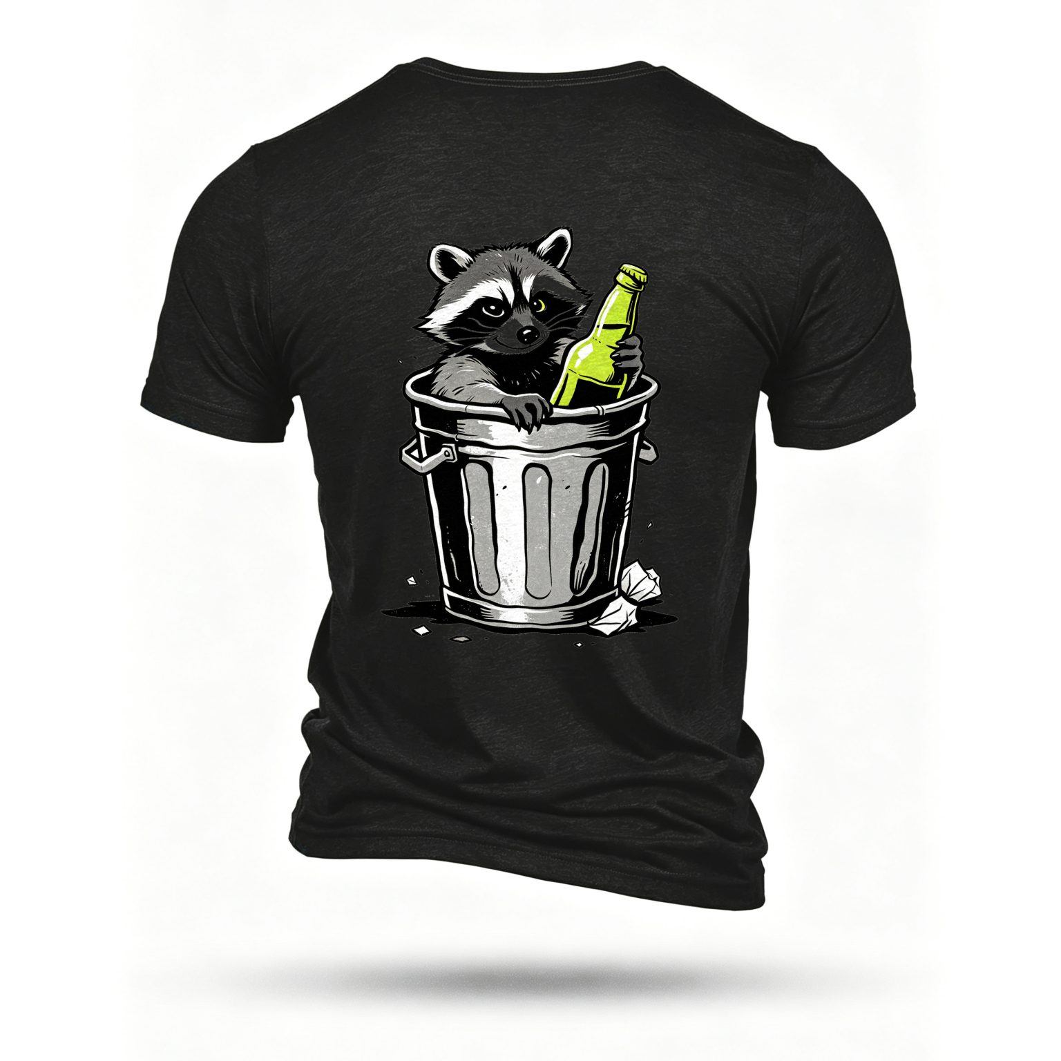 Black T-shirt, back print