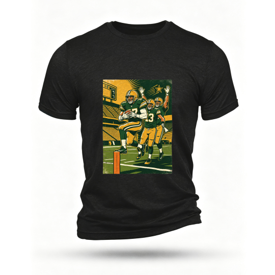 Black T-shirt, front print