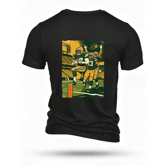 Black T-shirt, back print