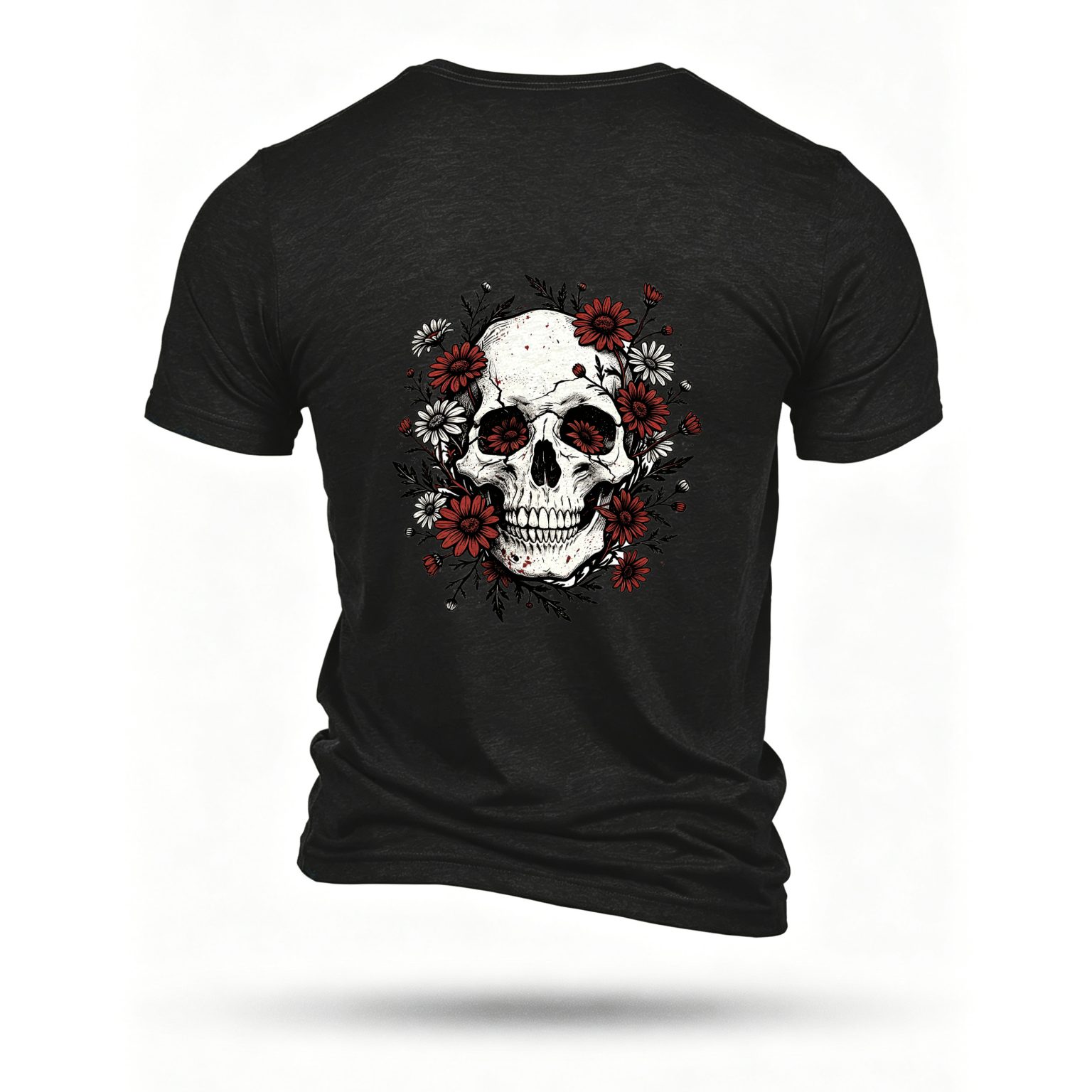 Black T-shirt, back print