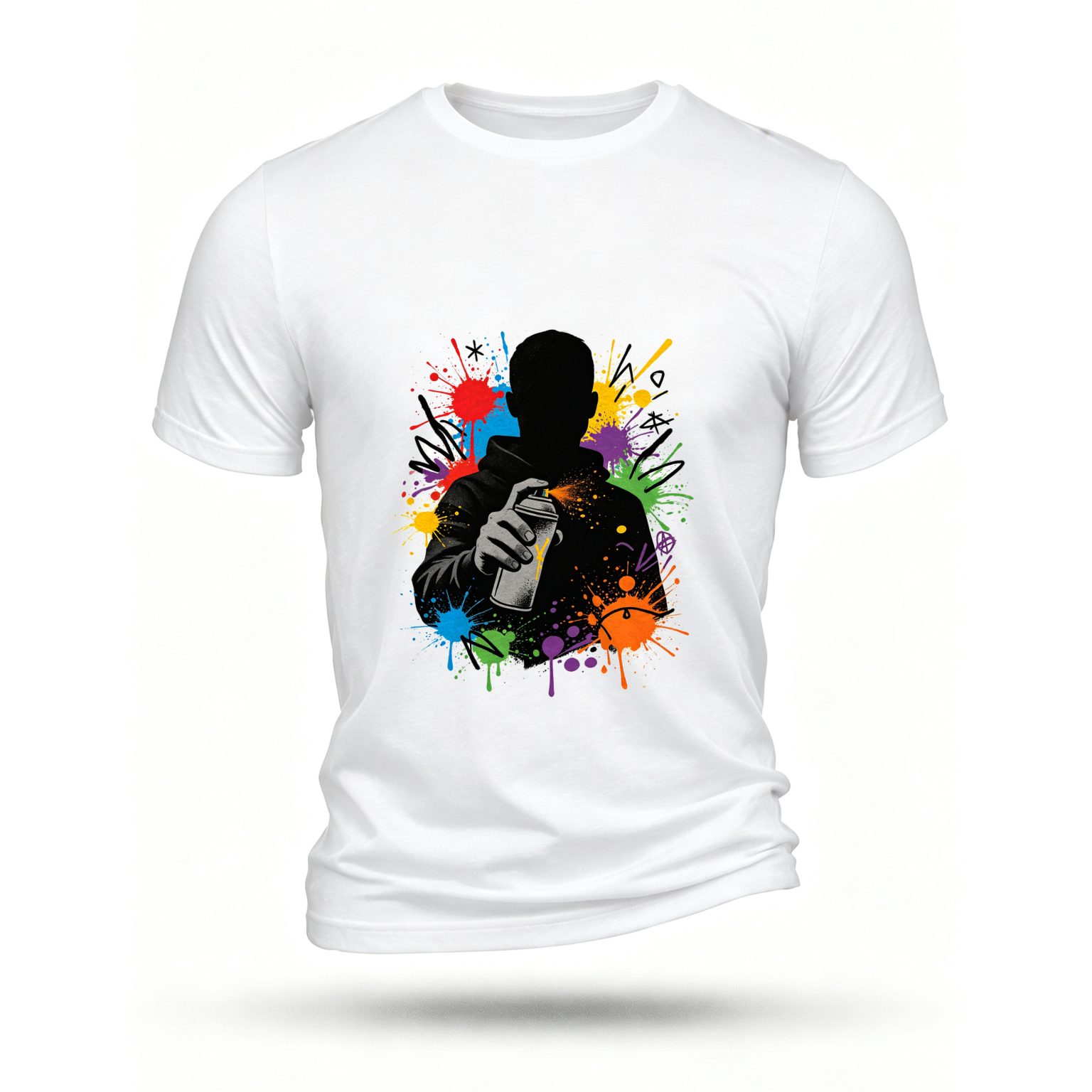 White T-shirt, front print