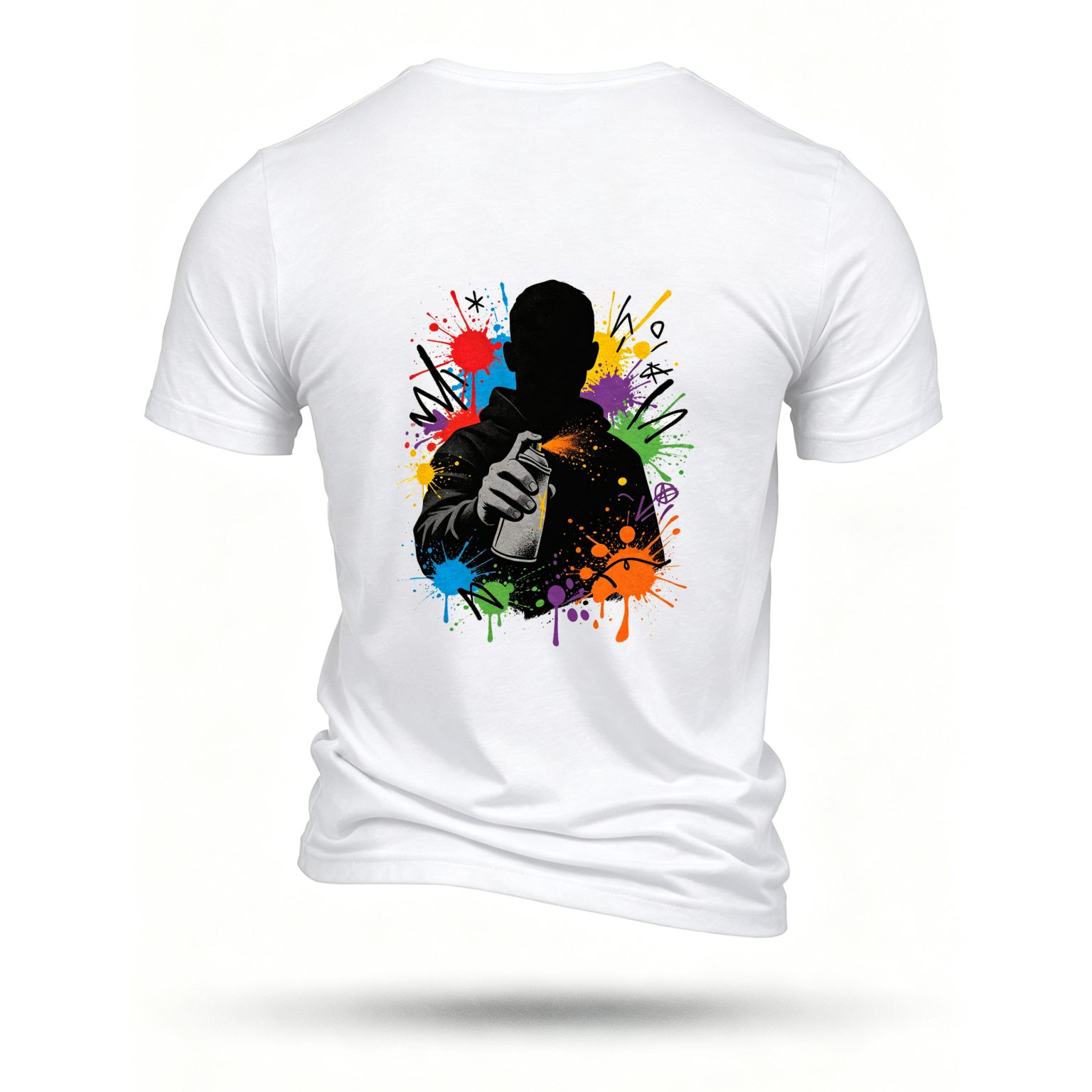 White T-shirt, back print