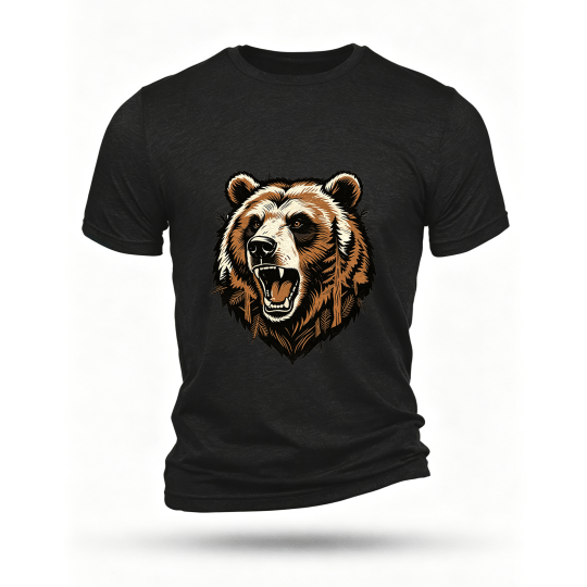 Black T-shirt, front print