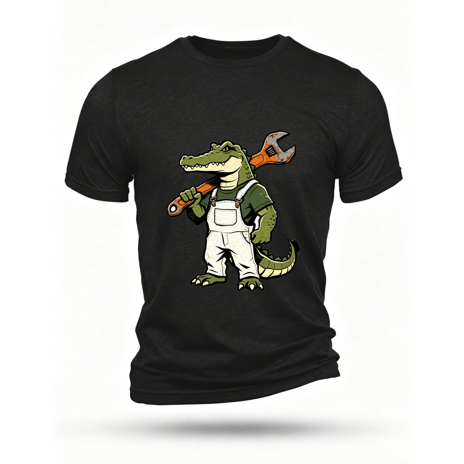 Black T-shirt, front print
