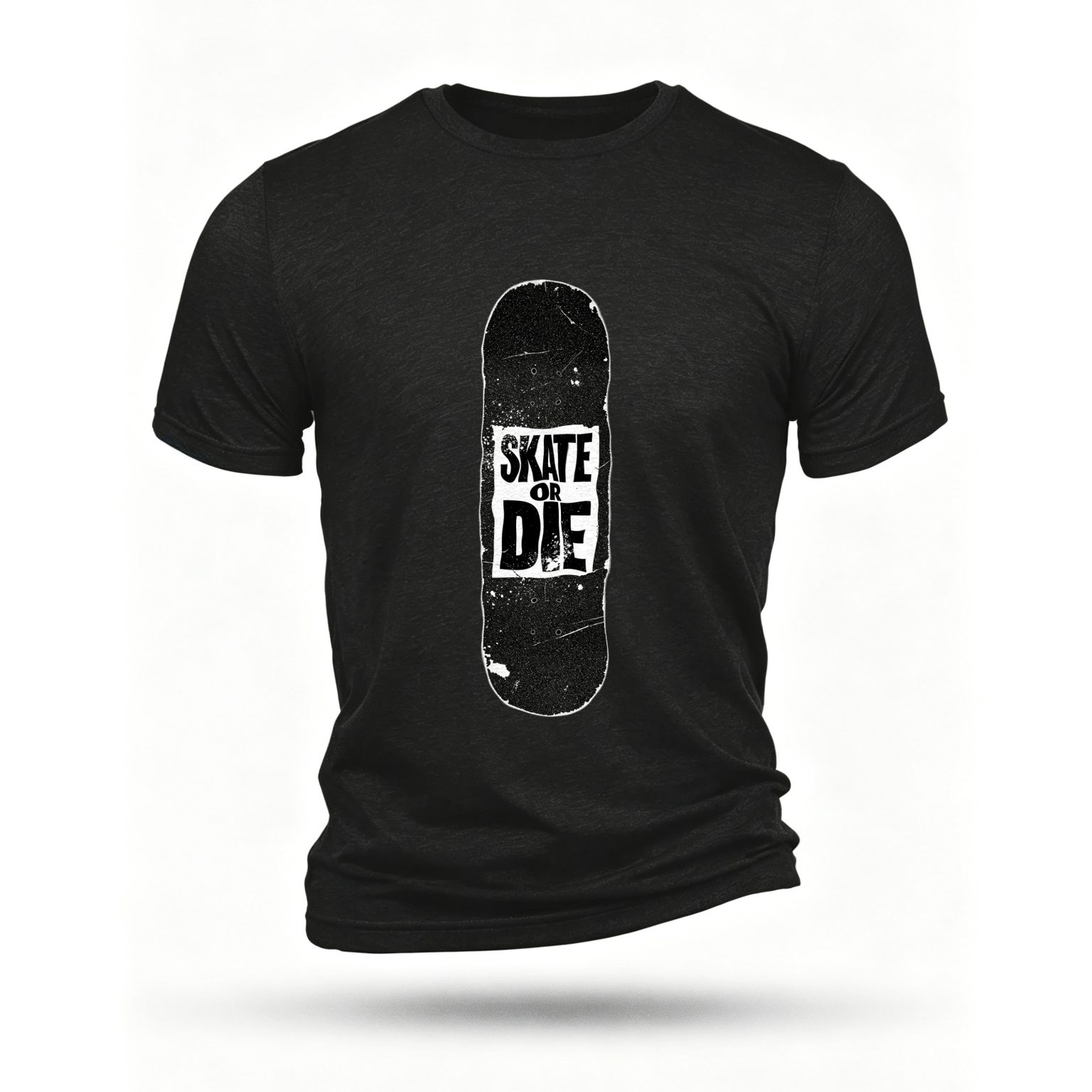 Black T-shirt, front print
