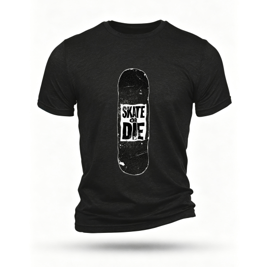 Black T-shirt, front print