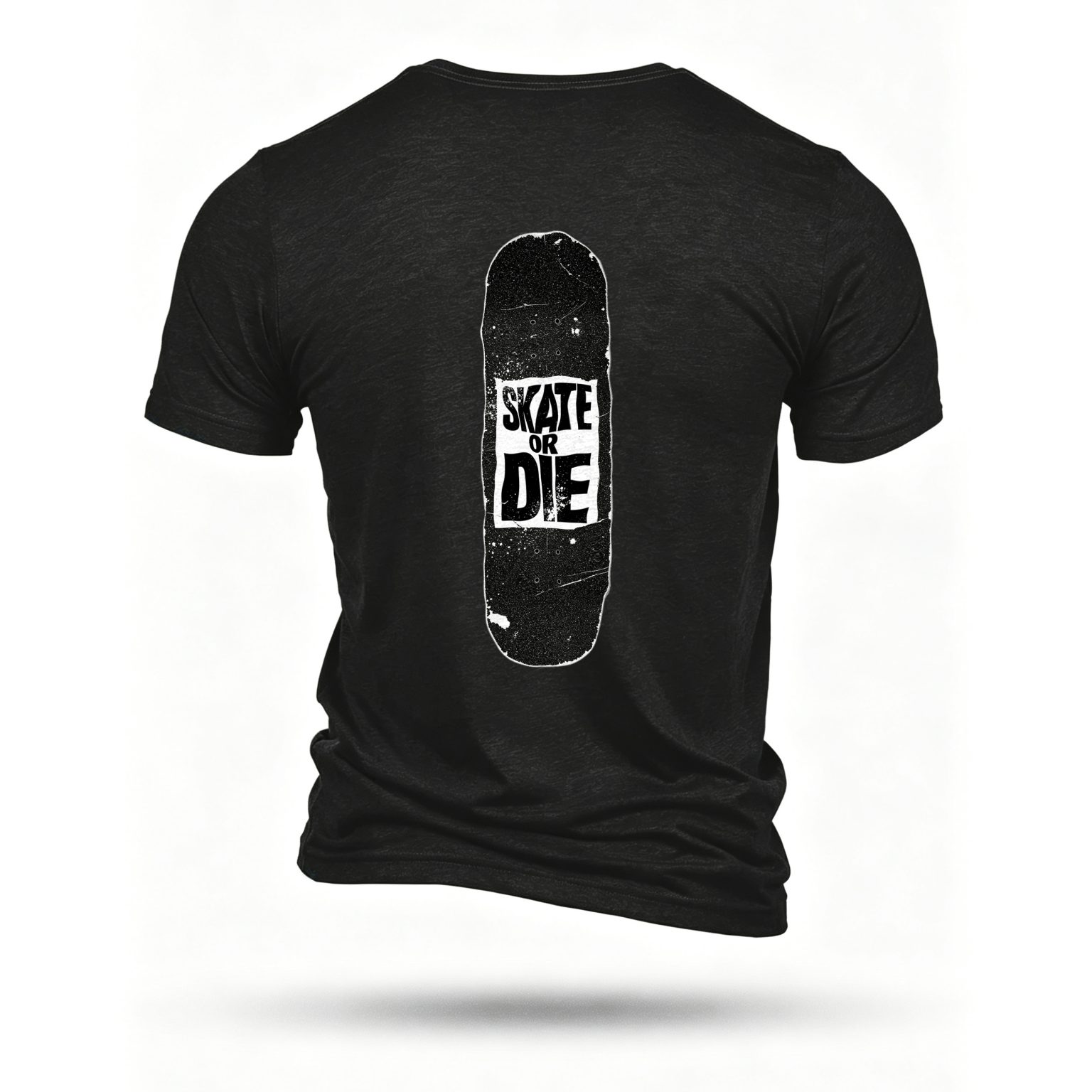 Black T-shirt, back print