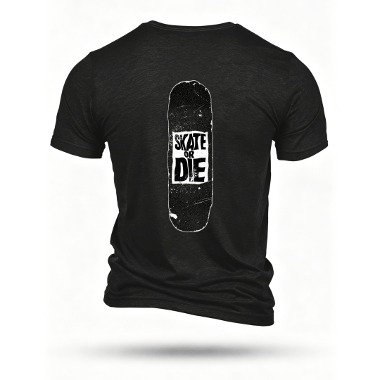 Black T-shirt, back print