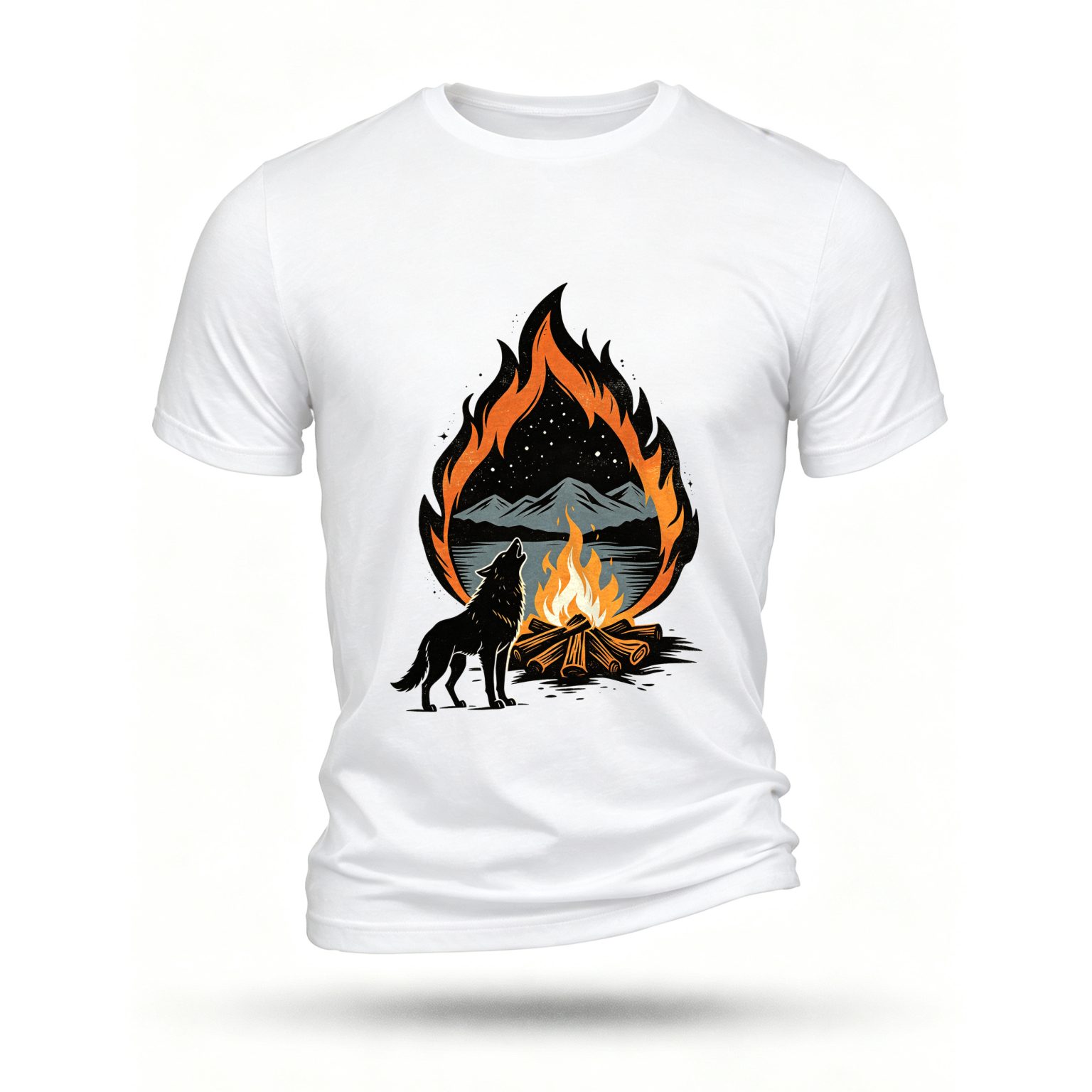 White T-shirt, front print