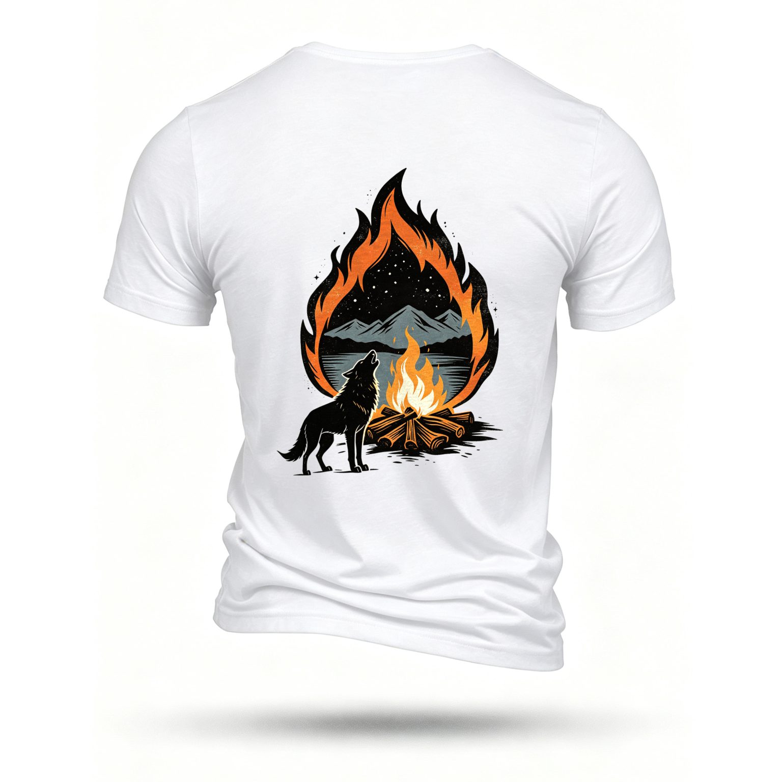 White T-shirt, back print