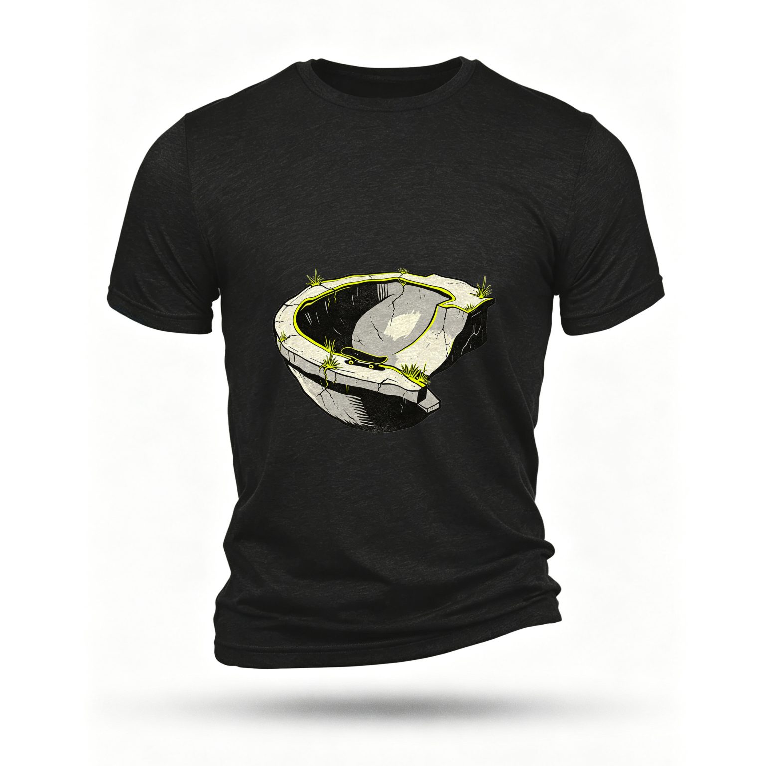 Black T-shirt, front print