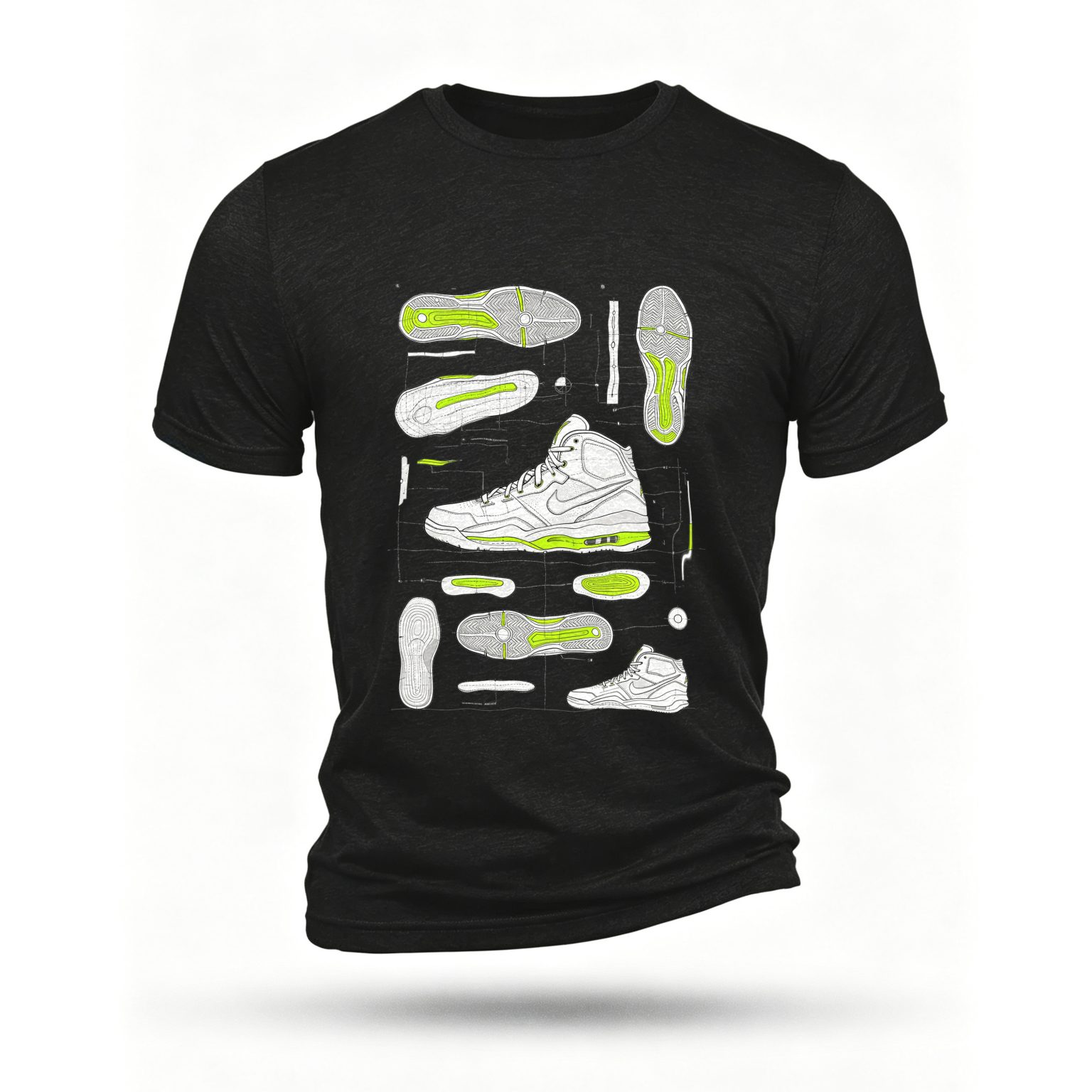 Black T-shirt, front print