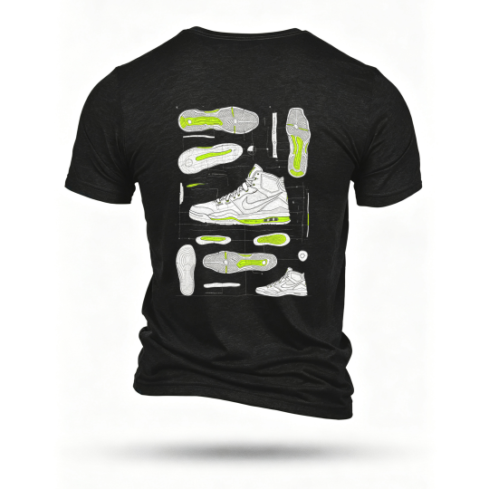 Black T-shirt, back print