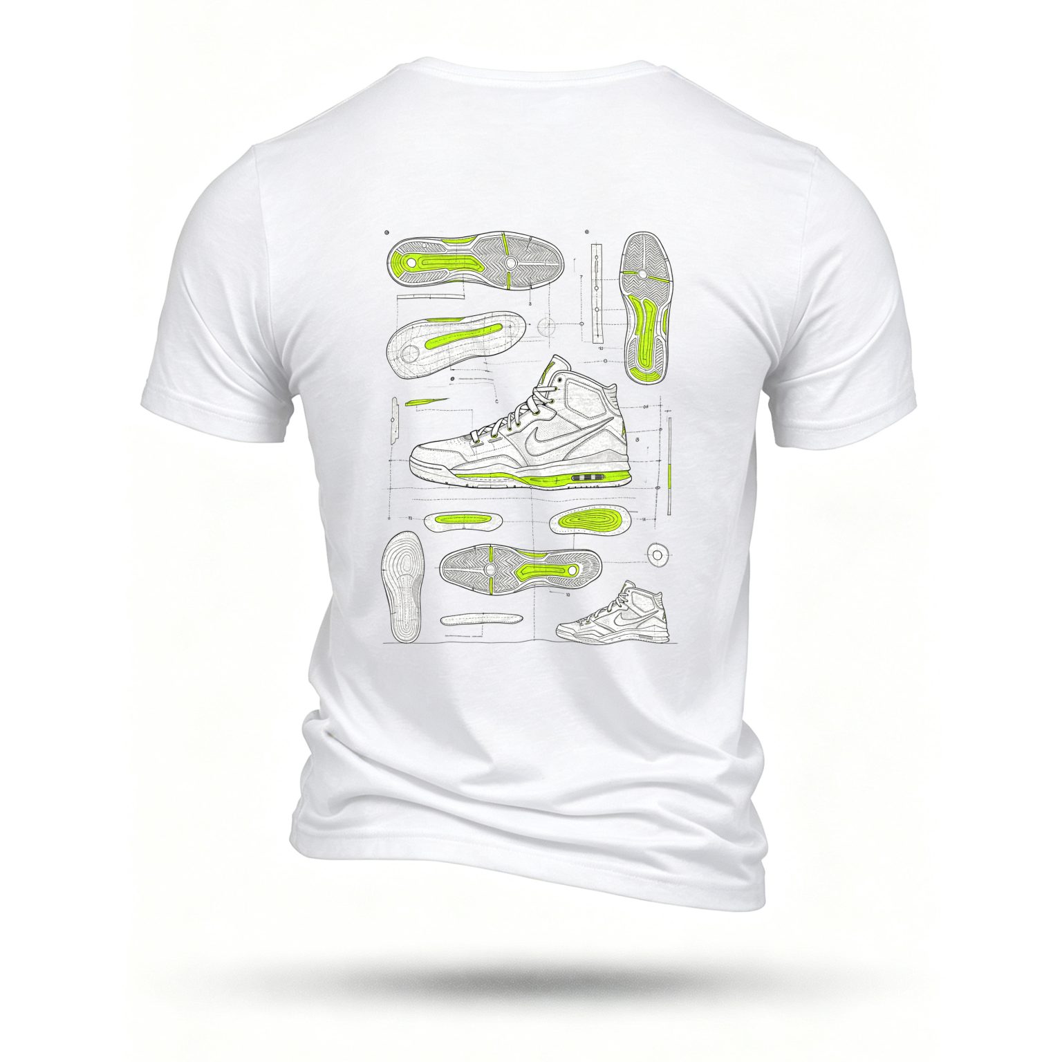 White T-shirt, back print