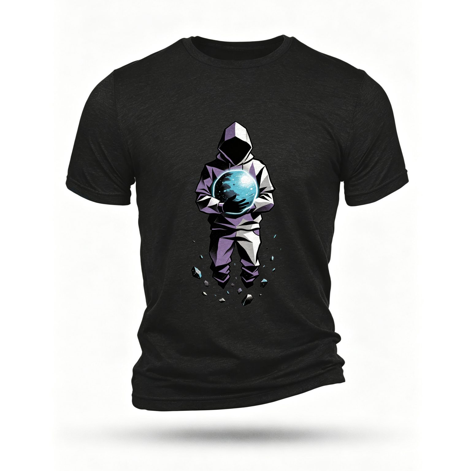 Black T-shirt, front print