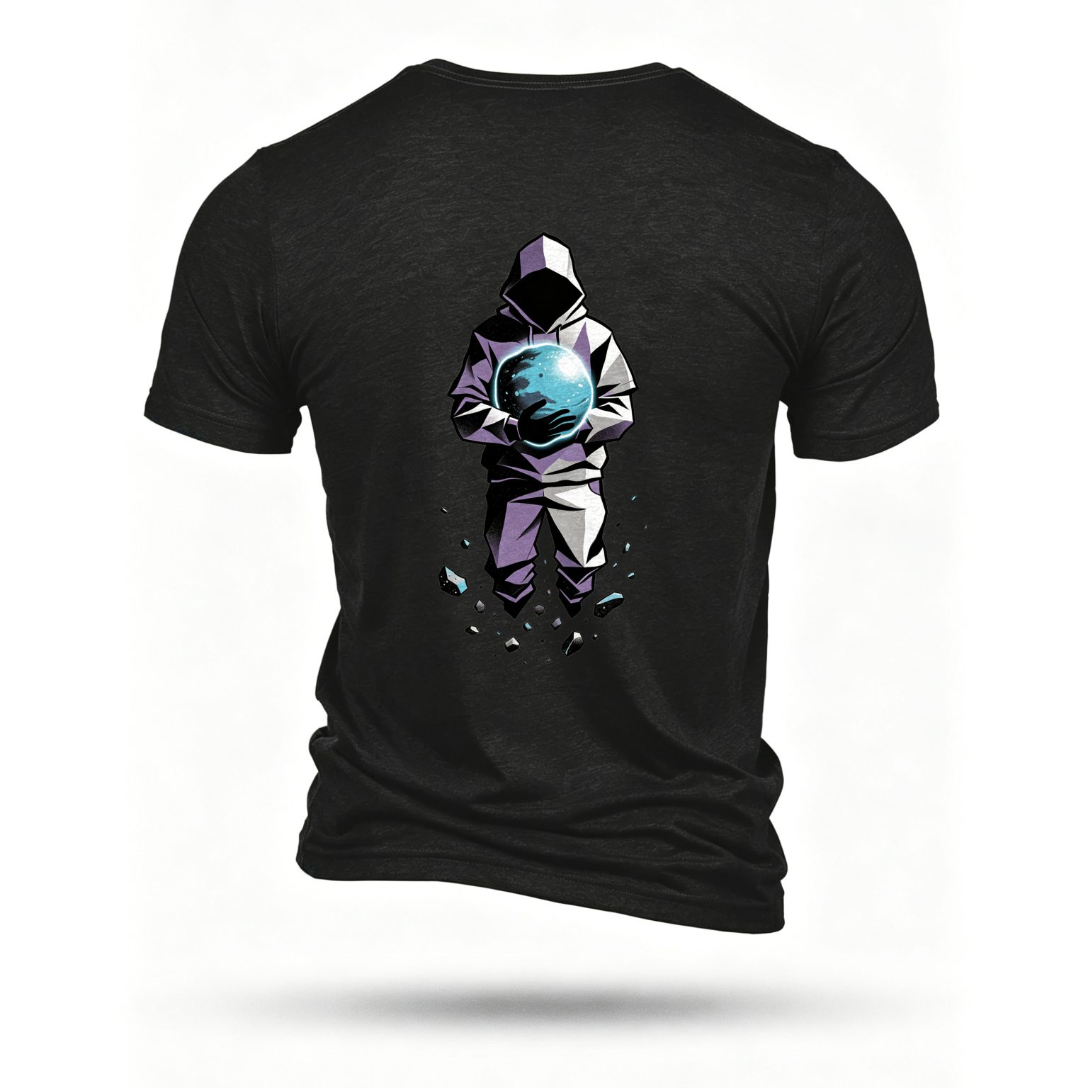 Black T-shirt, back print
