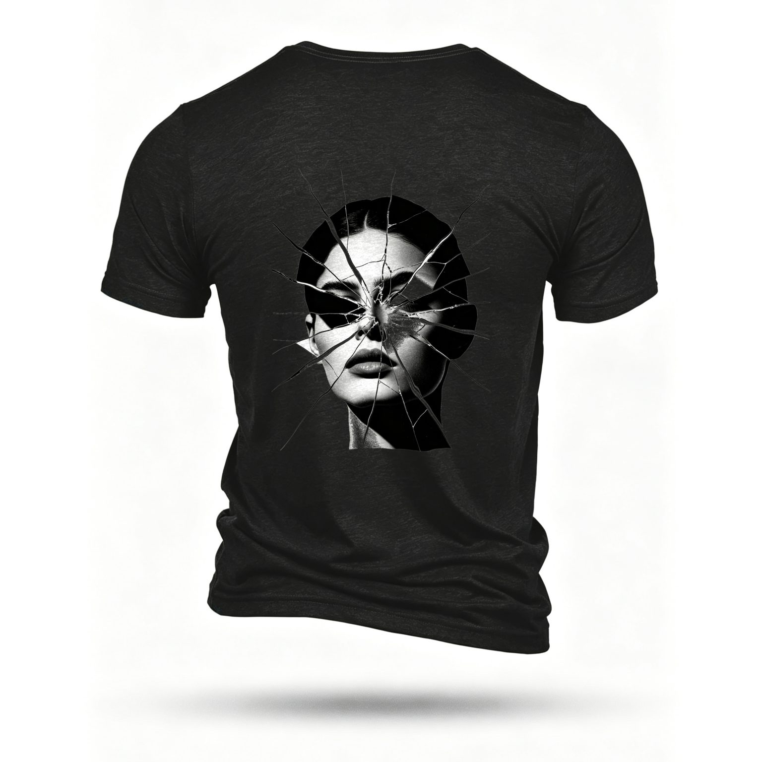 Black T-shirt, back print