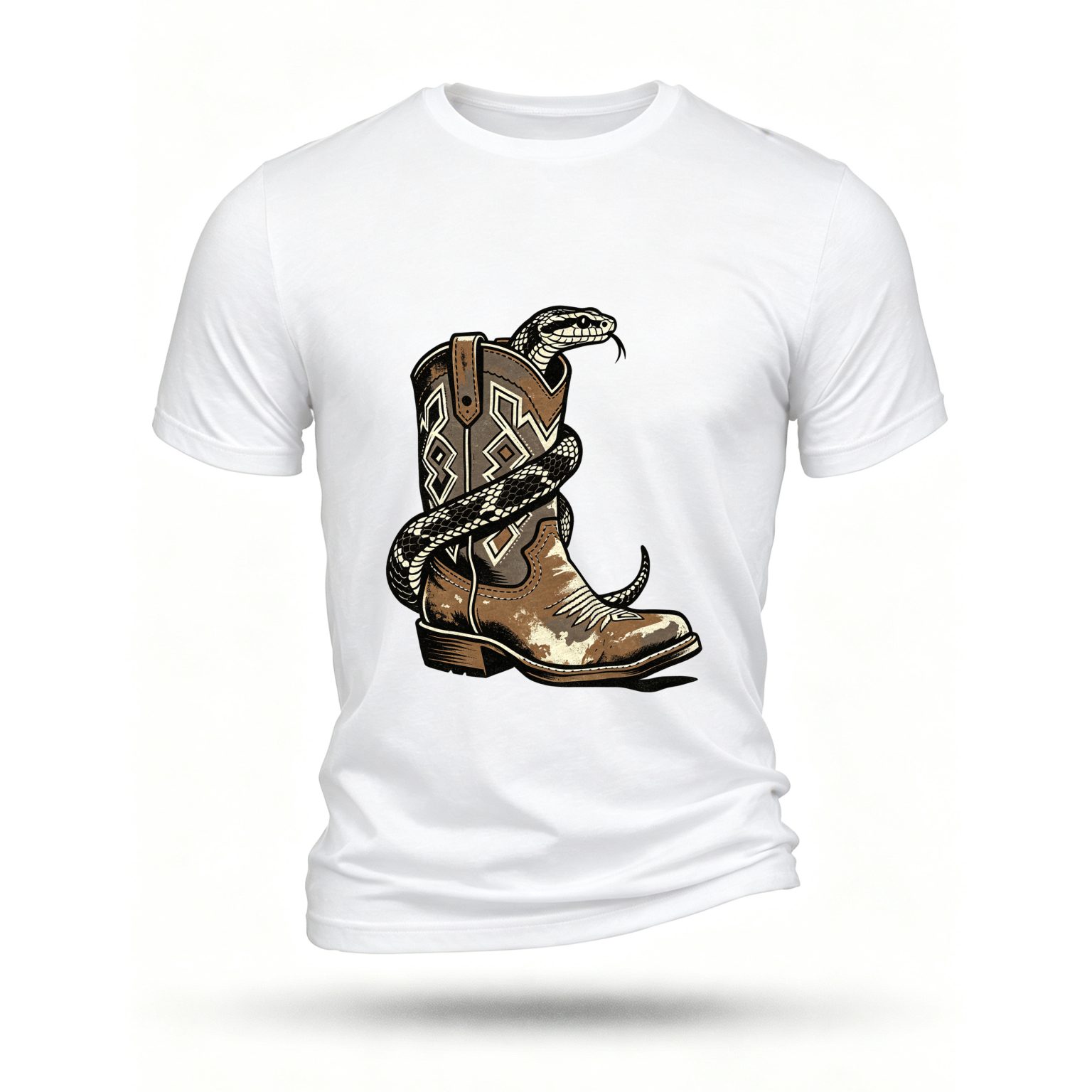 White T-shirt, front print