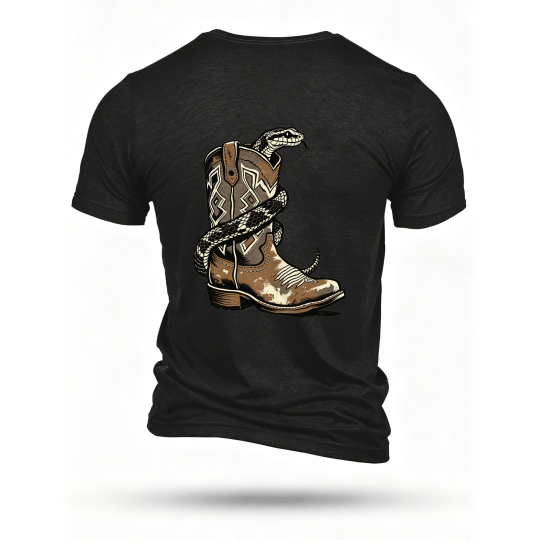 Black T-shirt, back print
