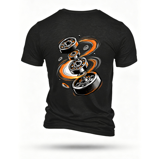 Black T-shirt, back print