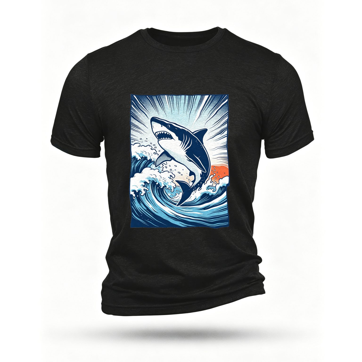 Black T-shirt, front print