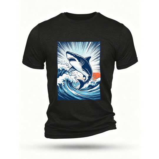 Black T-shirt, front print