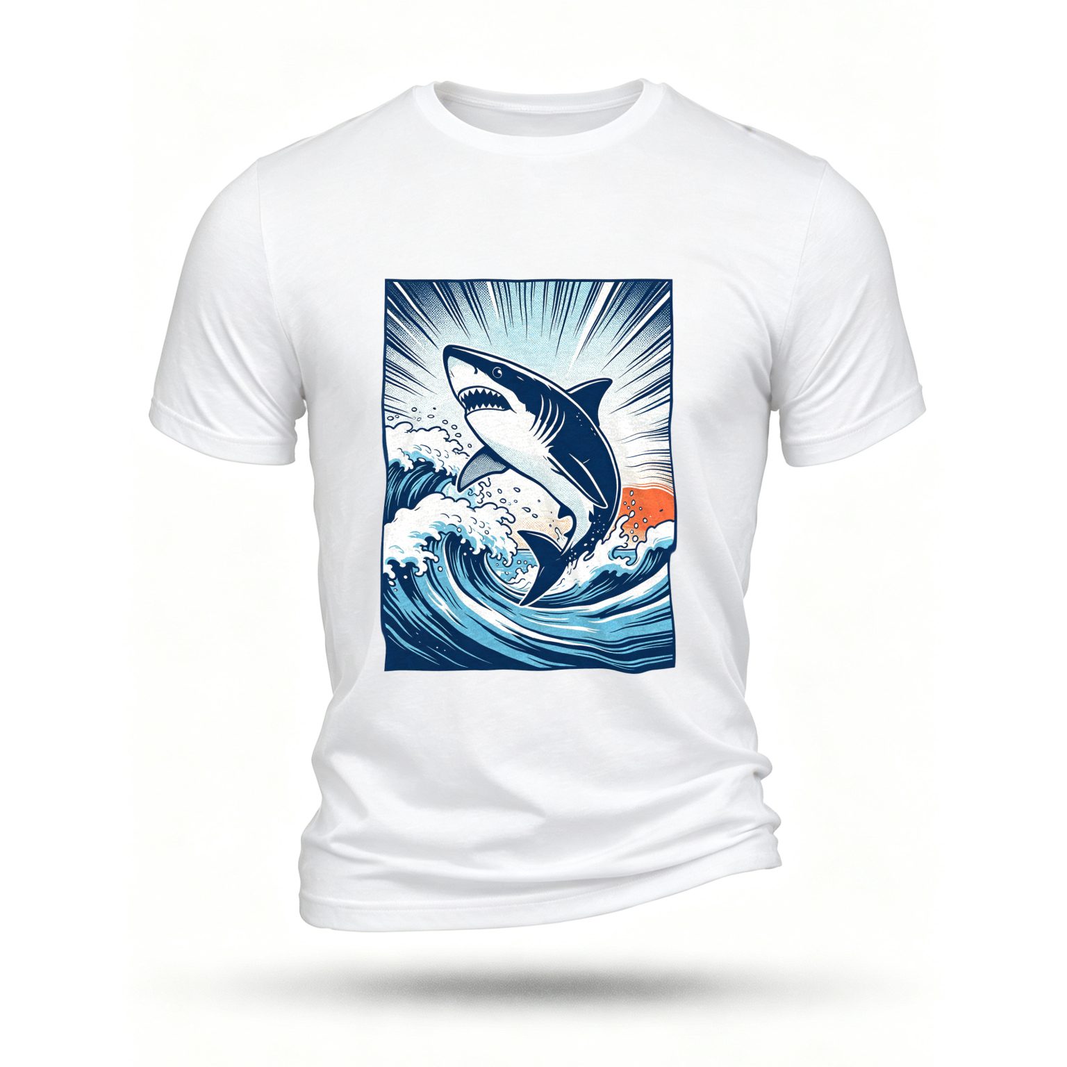 White T-shirt, front print