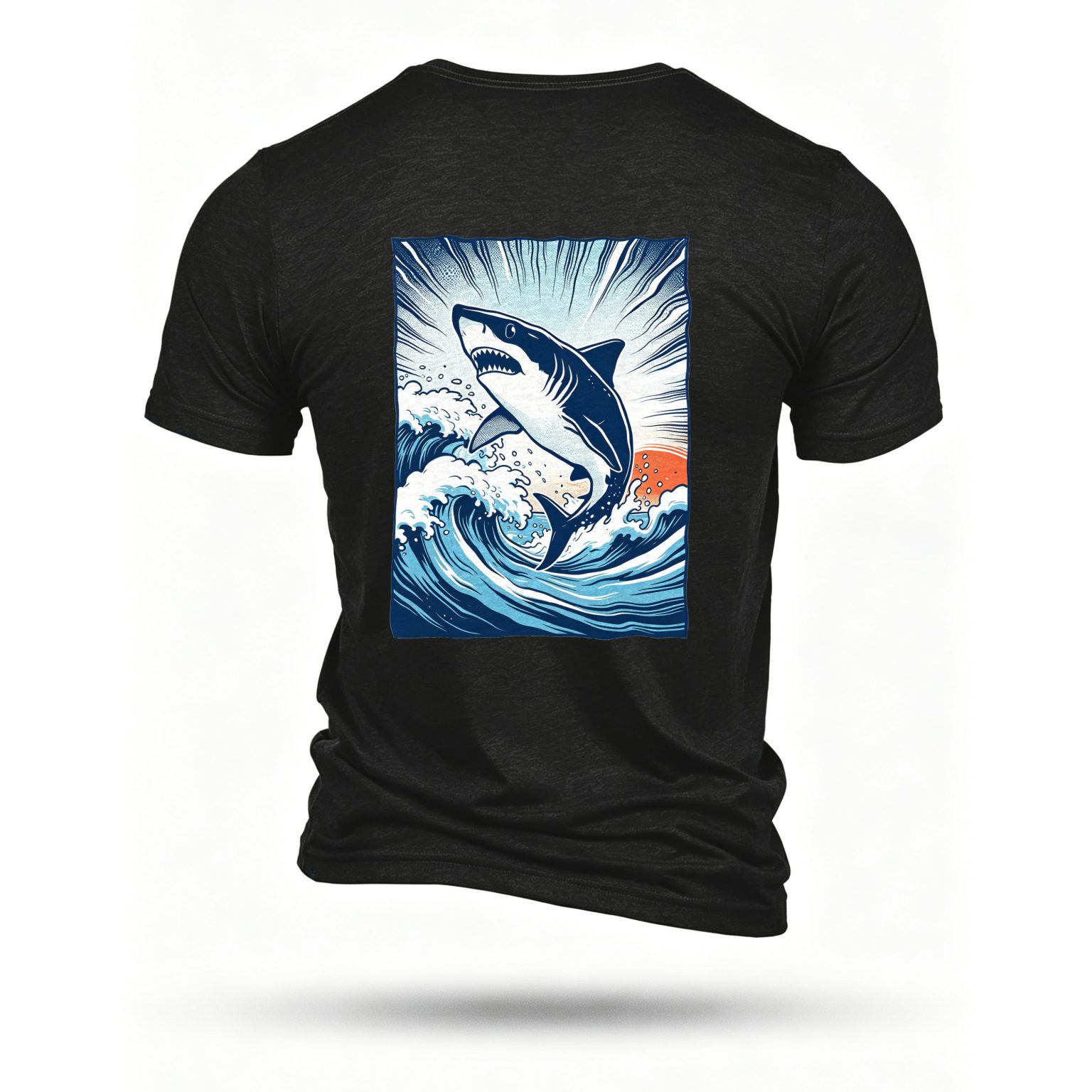 Black T-shirt, back print