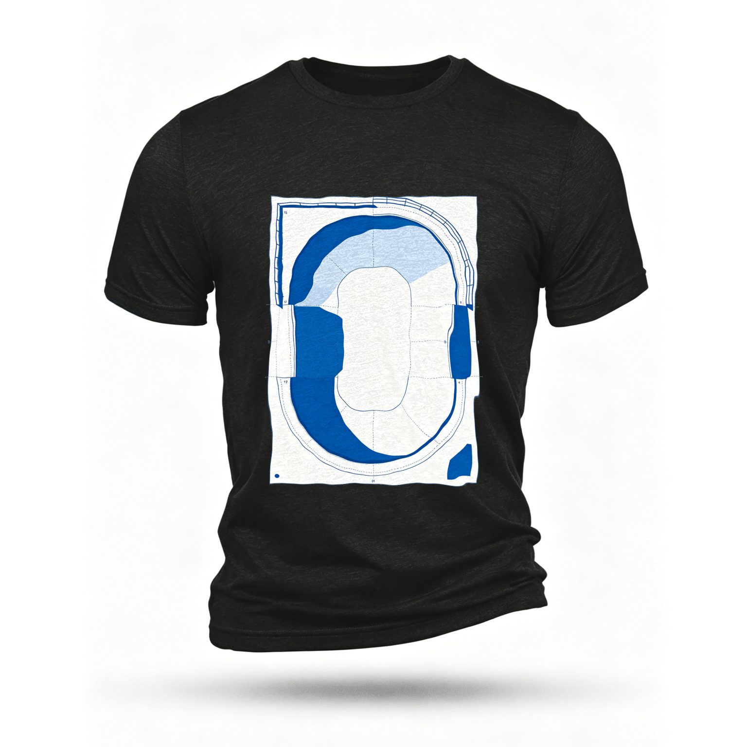 Black T-shirt, front print