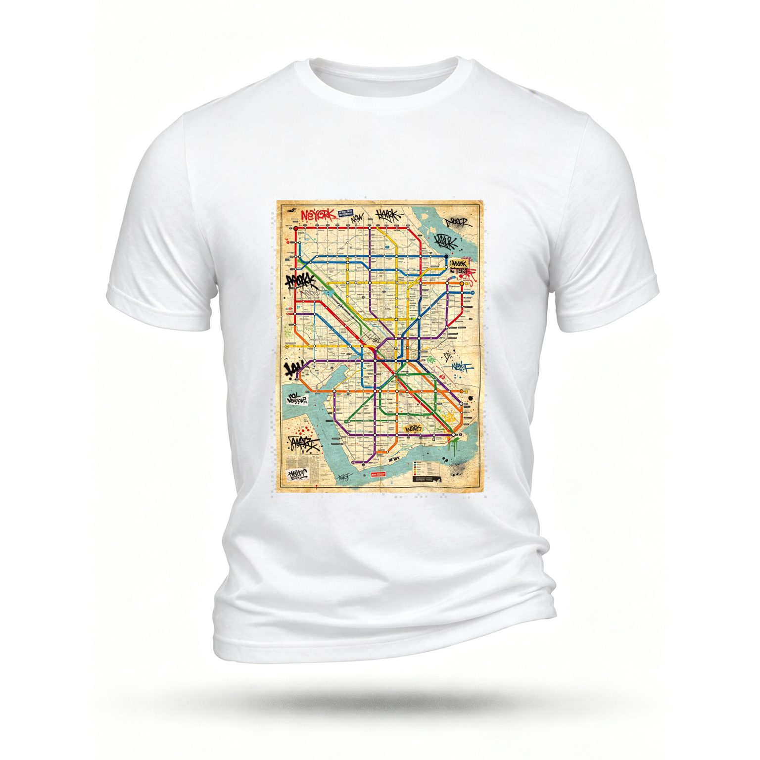 White T-shirt, front print