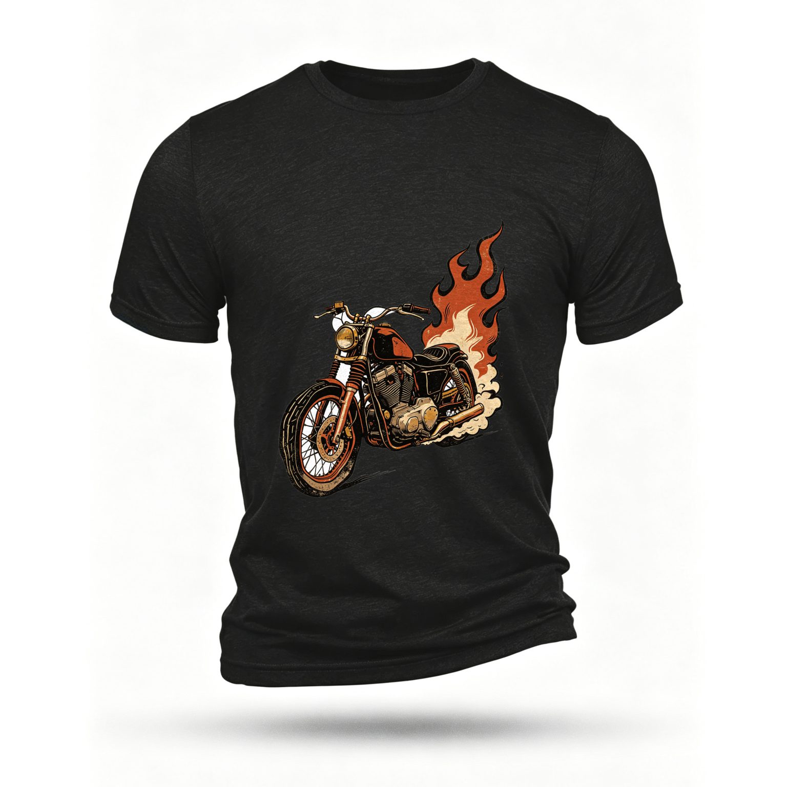 Black T-shirt, front print