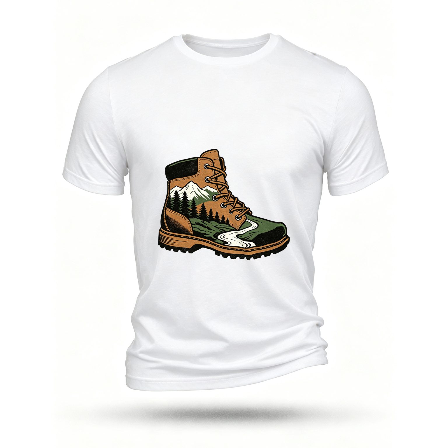 White T-shirt, front print