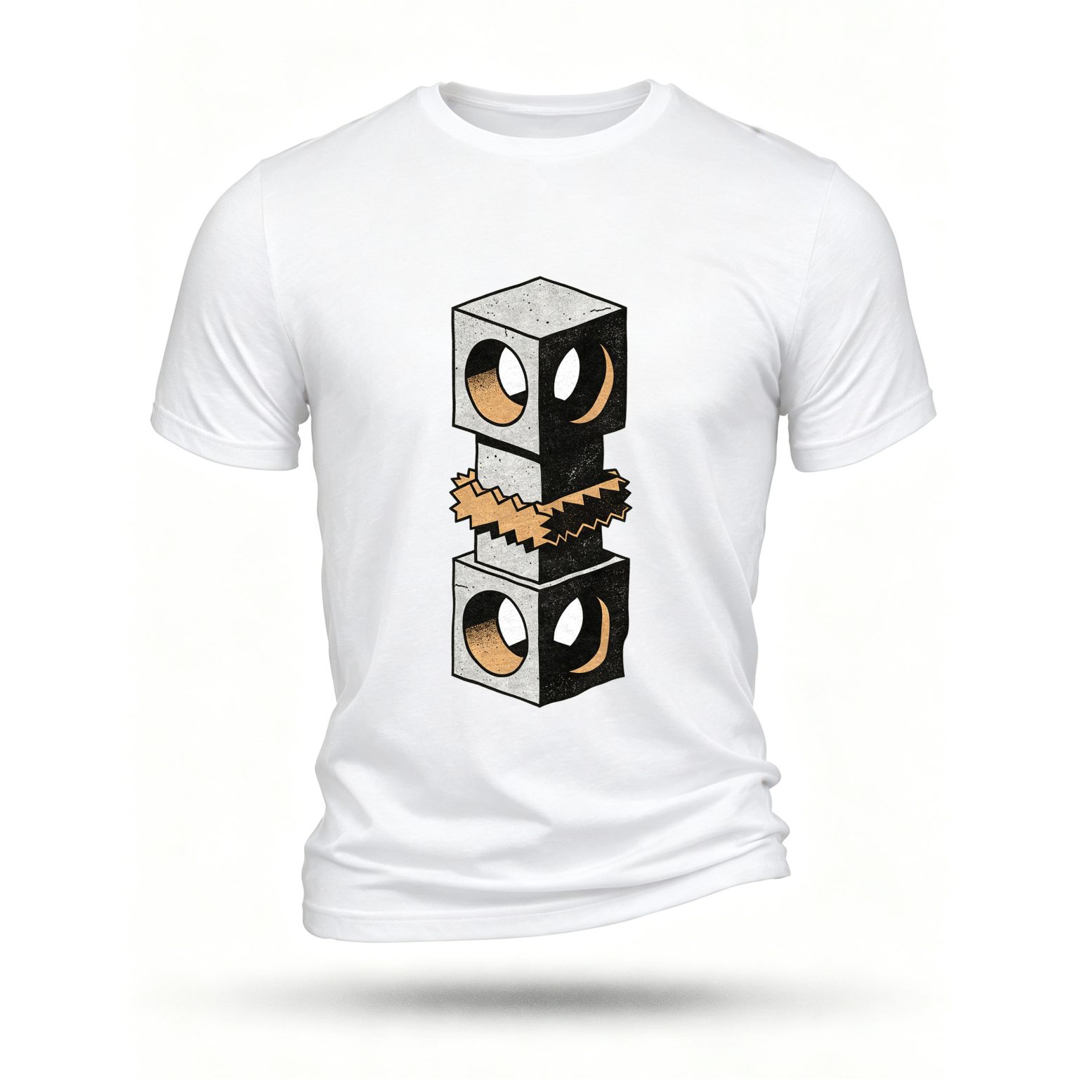 White T-shirt, front print