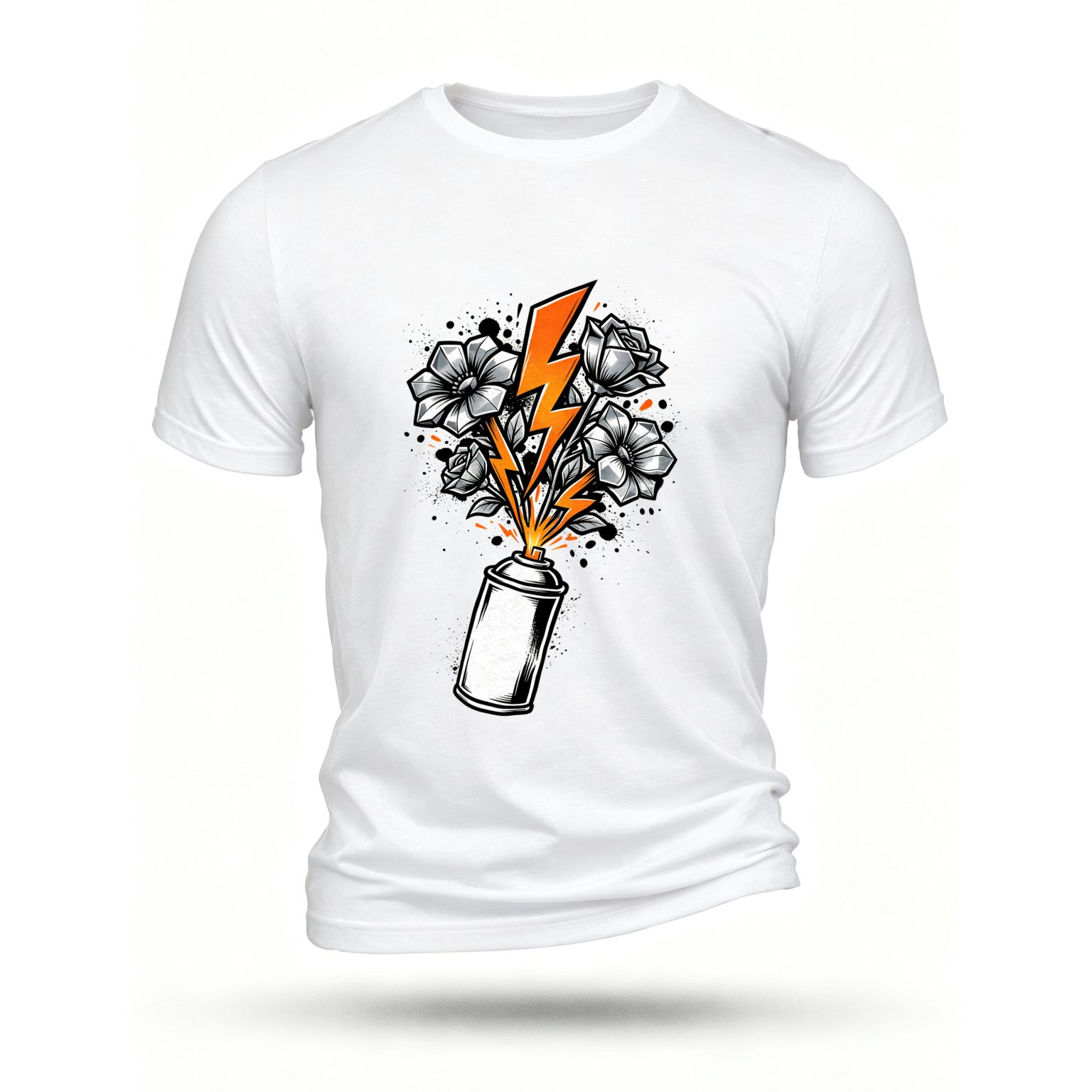 White T-shirt, front print