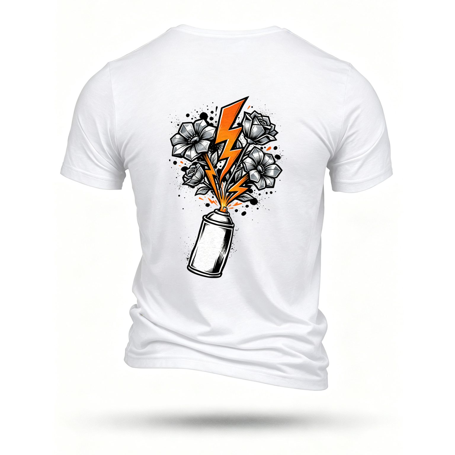 White T-shirt, back print