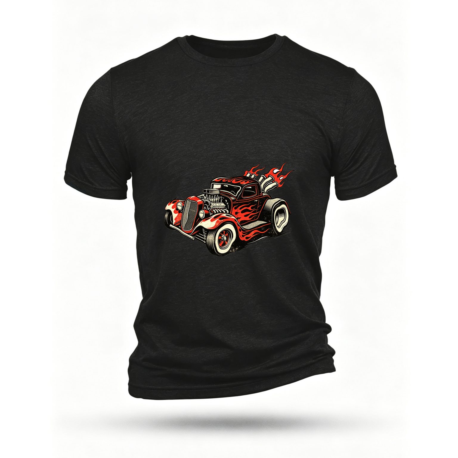 Black T-shirt, front print