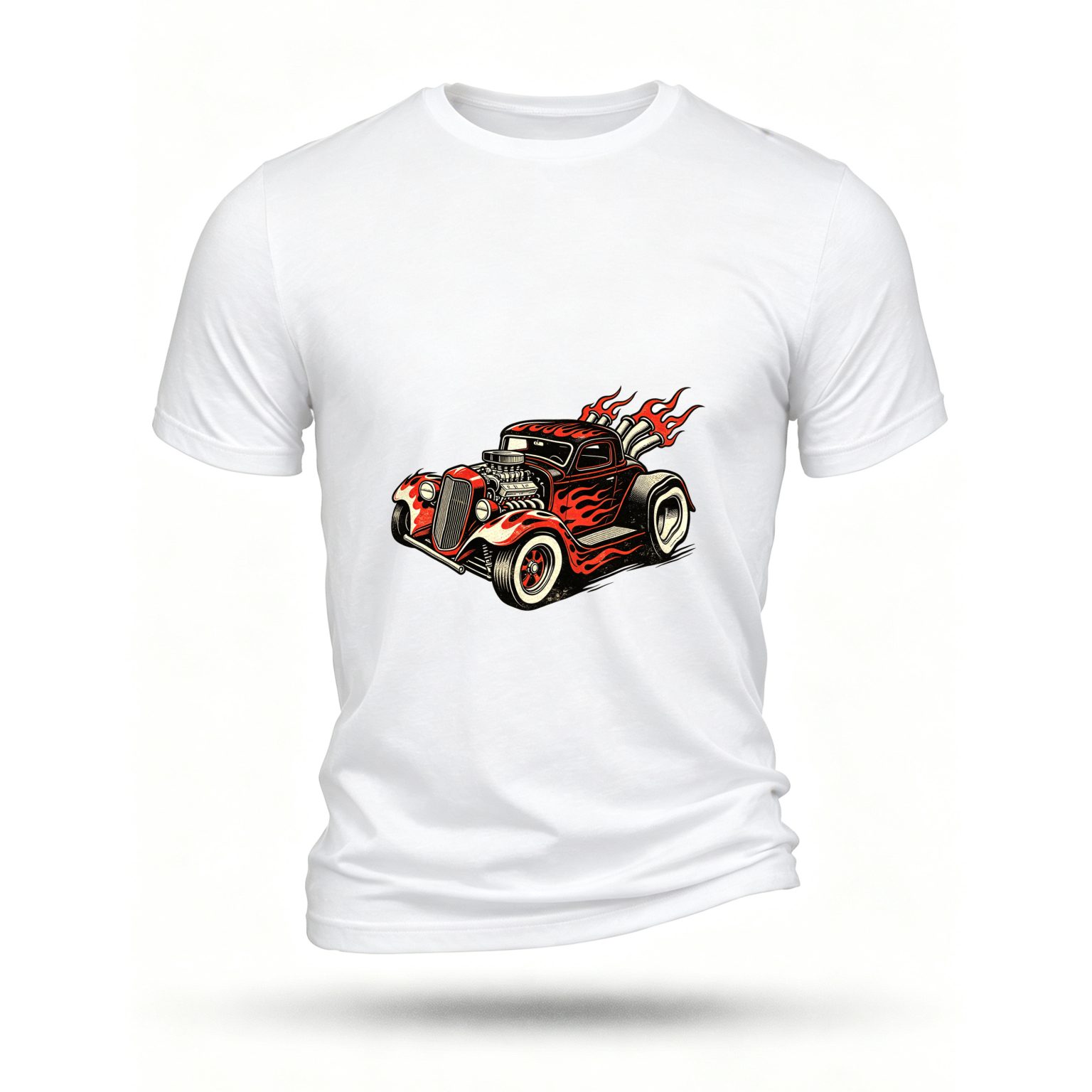 White T-shirt, front print