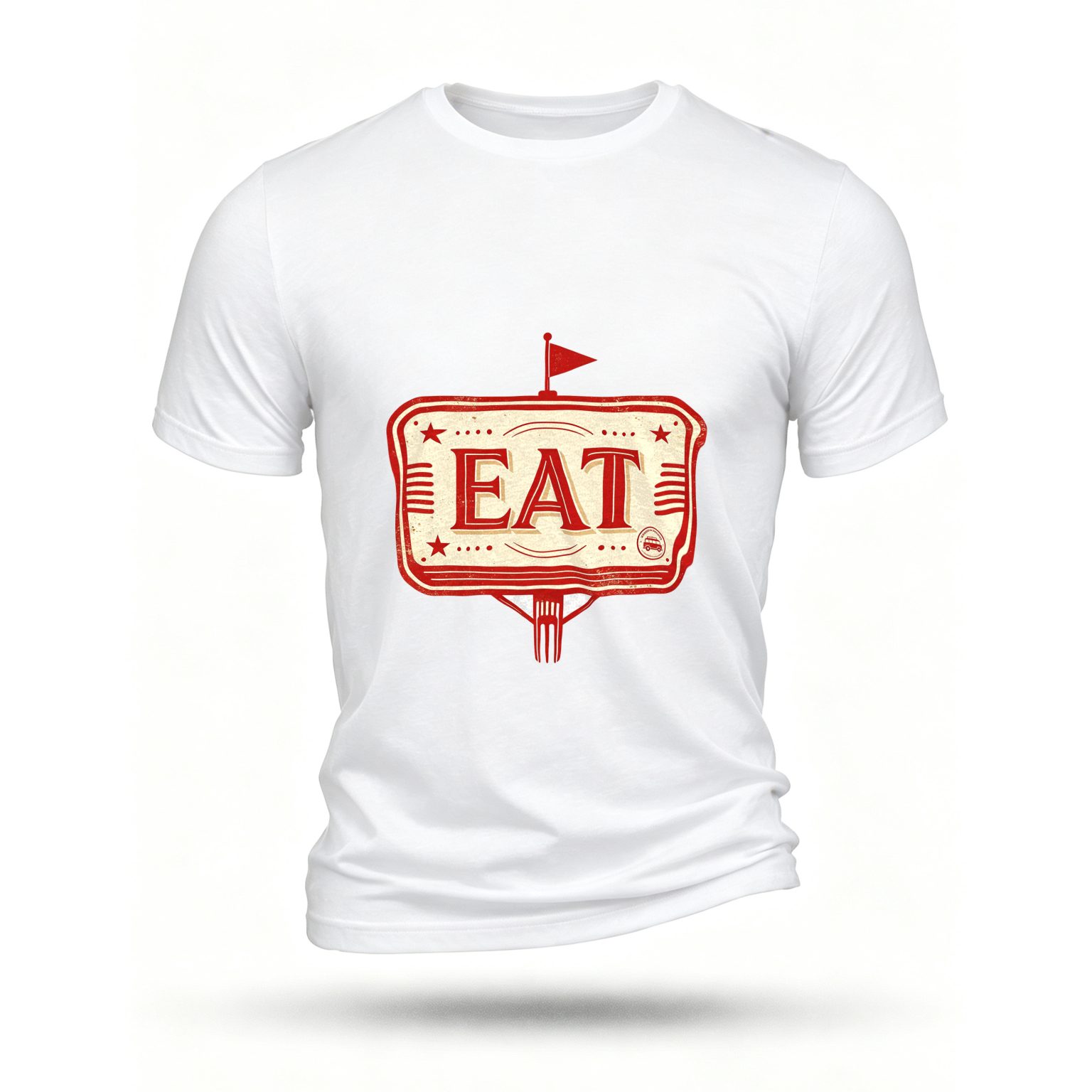 White T-shirt, front print